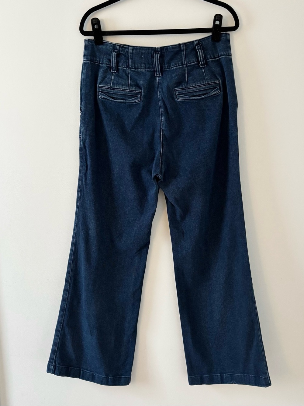 Maeve The Naomi High Rise Wide Leg Jeans Dark Wash Denim Stretch Anthropologie - Picture 4 of 6
